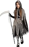 Spooktacular Creations Sensenmann Kostüm für Kinder Sensenmann Halloween Kostüm mädchen Grim Reaper Girl Costume Cosplay Outfit Halloween Party M 8-10 Jahre