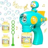 Luclay Seifenblasenmaschine, Kinder Seifenblasenpistole Mädchen Geschenk 3 - 9 Jahre, Seifenblasen Pistole mit 2X 150ml Seifenblasenlösung Outdoor Indoor Spiele für Party, Hochzeit, Sommerparty